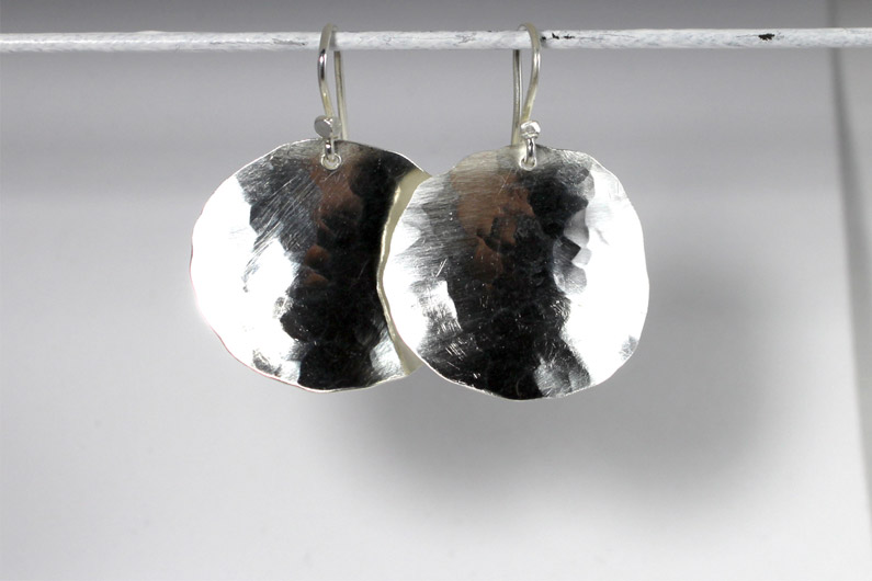 Ohrhänger Silber oxidiert mit Feingold